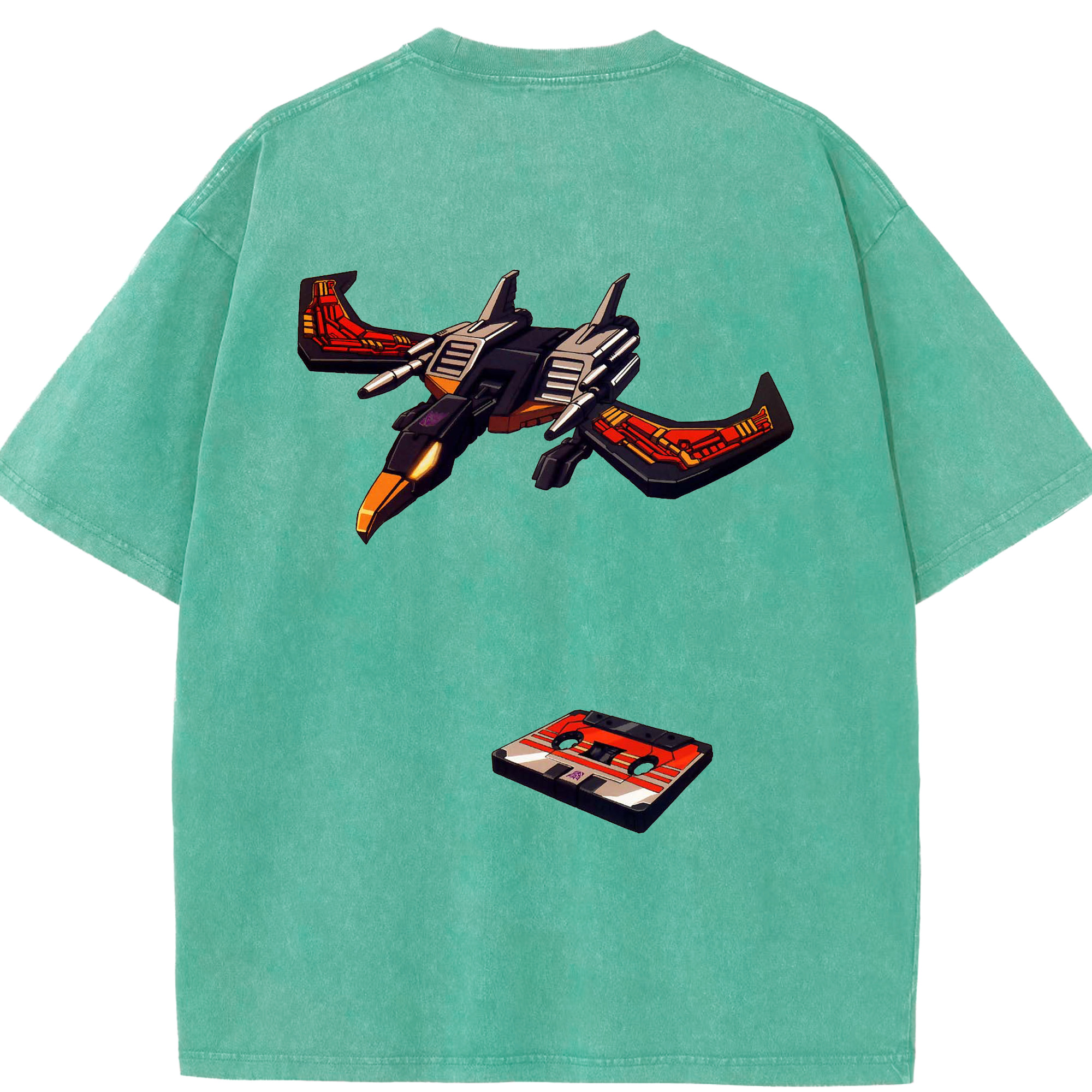 （画像用）  綿100% ヴィンテージ風 半袖Tシャツ（背面プリント）